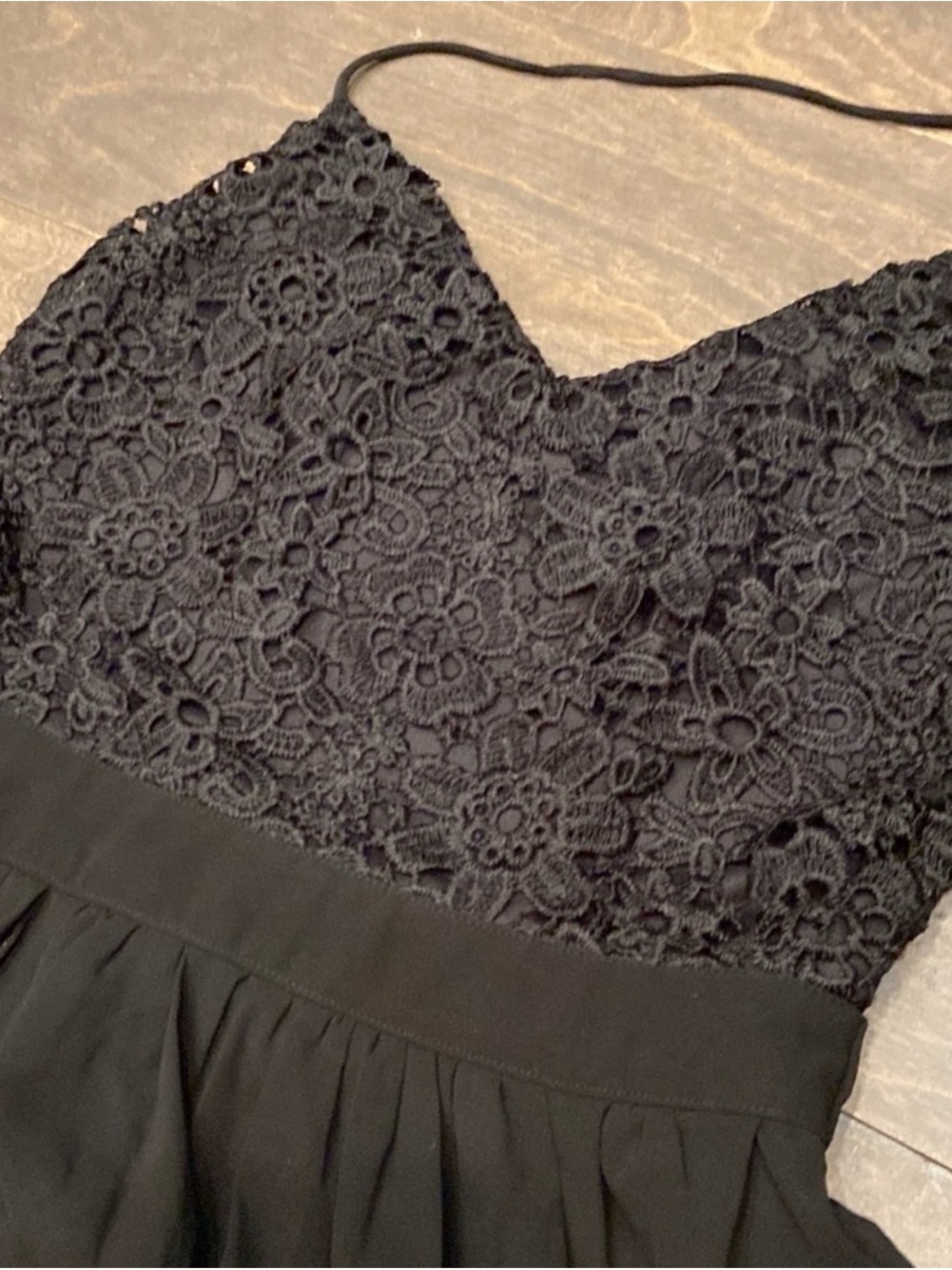 Double Zero Black Lace & Chiffon Maxi Dress - Picture 5 of 9